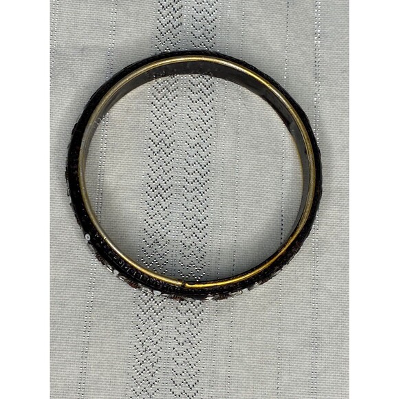 Vintage India Beaded black bangle bracelet - Picture 4 of 6